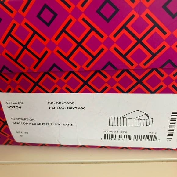 TORY BURCH SCALLOP WEDGE PLATFORM SANDALS SIZE 5 - Picture 14 of 15